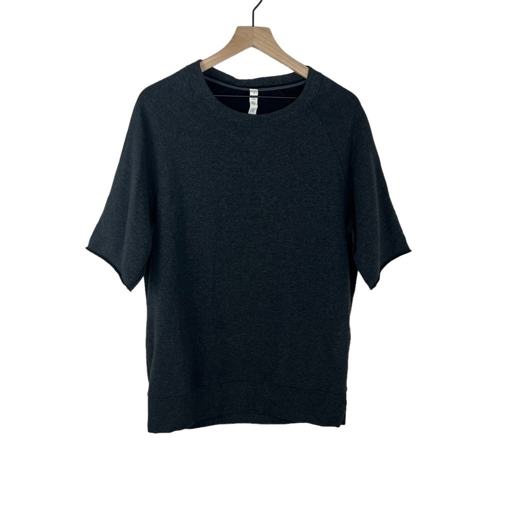 Lululemon Half Cut Pullover Heathered Black Sweatshirt